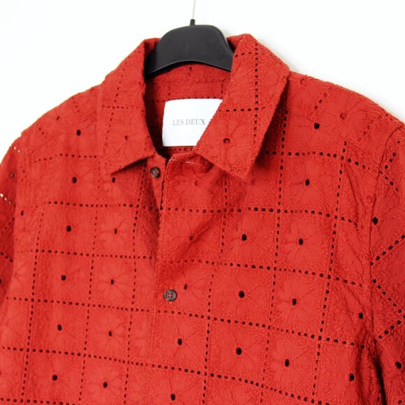 BNWT SS25 LES DEUX HECTOR ANGLAISE SS SHIRT S - Picture 4 of 13